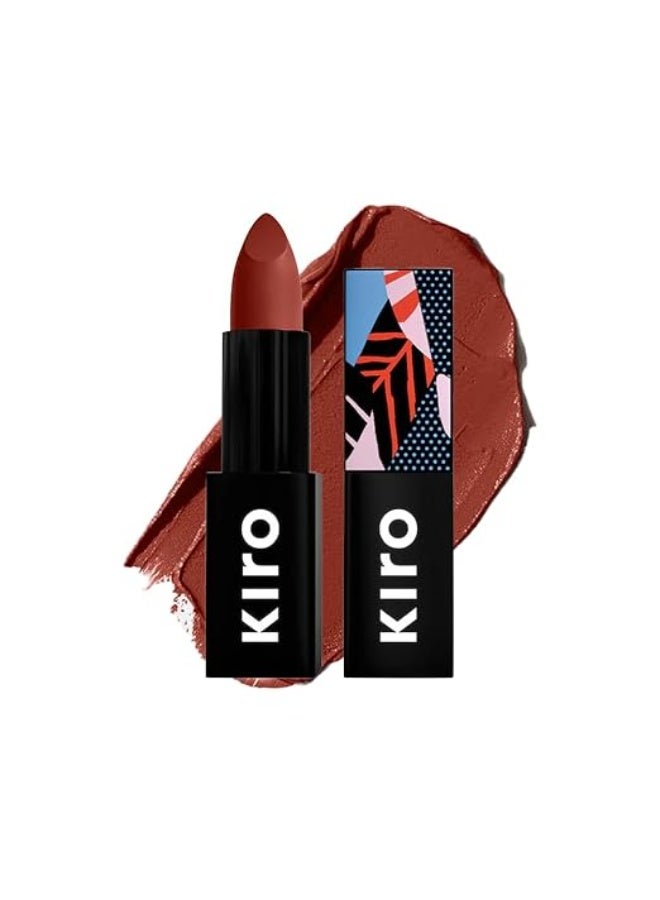 Kiro Moist Matte Lipstick - Spicy Cinnamon (Rust Brown), 4.2g | Super-Pigmented, Long-Lasting, Moisturizing, Non-Drying, Non-Feathering, Smudge Proof | Skin Care Infused with Natural Oils - Image 1